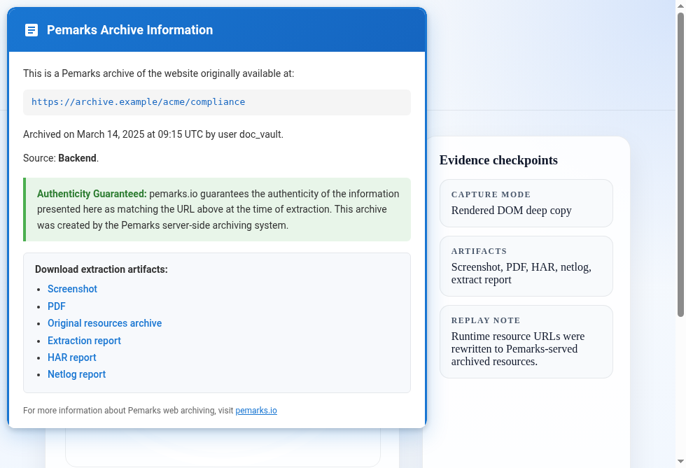 Archive banner launcher